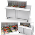 Thumbnail image #4 for Beverage-Air 60-Inch Two-Section Mega Top Sandwich Prep Table Refrigerator, 18-Pan, 2-Door