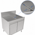 Thumbnail image #4 for Top Shelf Stainless Steel Full-Depth Underbar Storage Cabinet with Drainboard Top, 30