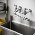 Thumbnail image #3 for T&S Brass Wall-Mount Service Sink Faucet with Bucket/Pail Hook, 8-Inch Centers, Rough Chrome-Plated Finish
