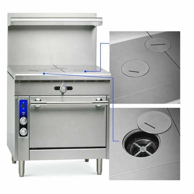 Product image #3 for Imperial Spec Series Heavy-Duty 36-Inch Gas Modular Range with (2) 18-Inch French Tops