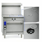 Thumbnail image #3 for Imperial (Middleby) Spec Series IHR-2FT-M 36-Inch Modular Gas French Top Range with Two 18-Inch French Tops, Manual Controls, 70,000 BTU
