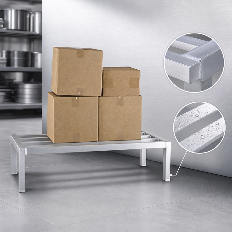 Product image #3 for New Age Heavy-Duty All-Welded Aluminum Dunnage Rack, 36 x 24 x 12 in.