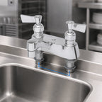 Thumbnail image #3 for Fisher 1744 4-Inch Centers Deck-Mount Lavatory Faucet with Lever Handles, Rigid Spout, and Lead-Free Compliance