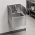 Thumbnail image #3 for Glastender Wall-Mount Stainless Steel Hand Sink with Skirt, Faucet and Side Splashes, 14 x 15 Inches