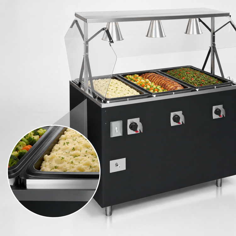 Product image #3 for Vollrath 2-Series Affordable Portable™ Deluxe 4-Well Mobile Hot Food Station