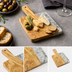 Thumbnail image #3 for American Metalcraft Olive Wood and Gray Marble Square Serving Peel with Handle, 9-Inch Overall Length