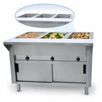 Thumbnail image #3 for Advance Tabco Triumph (Supreme) SW-3E-240-DR 47-1/8-Inch Electric Hot Food Table, 3 Sealed Wells, Enclosed Base, Cutting Board