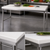 Thumbnail image #3 for Poly-Vance 48-Inch x 24-Inch Poly-Top Work Table with Stainless Steel Legs and Cross Rails