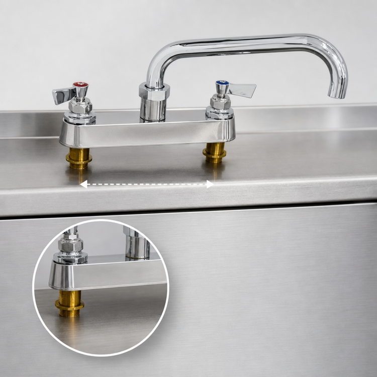 Product image #3 for Fisher 8-Inch Center Deck-Mount Manual Faucet with 14-Inch Swing Spout