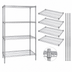 Thumbnail image #3 for Quantum WR54-2436C Wire Shelving Starter Kit — 36 Inches W x 24 Inches D x 54 Inches H, Chrome Plated, 600 - 800 lb. Capacity