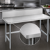 Thumbnail image #3 for Advance Tabco 144-Inch x 30-Inch 304 Stainless Steel Work Table with 10-Inch Backsplash and Galvanized Open Base