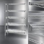 Thumbnail image #3 for Eagle Group A5-74-1830S 5-Tier Add-On Wire Shelving Unit, 30 x 18 x 74 Inches, Stainless Steel Finish
