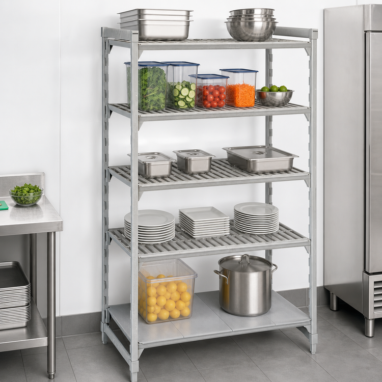 Product image #4 for Camshelving Premium 5-Tier Stationary Starter Unit, 24" Deep x 54" Wide x 84" High, 4 Vented + 1 Solid Shelves