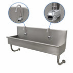 Thumbnail image #3 for Advance Tabco 19-18-48EF 48-Inch Two-Station Wall-Mounted Stainless Steel Hand Sink with 2 Electronic Faucets