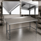 Thumbnail image #3 for Eagle Group BlendPort® BPT-3060GTB-UT Stainless Steel Work Table, 60 x 30 Inches, 16 Gauge Top, 1-1/2 Inch Rear Upturn, Galvanized Open Base