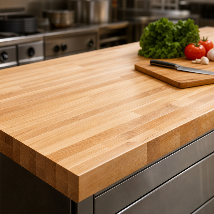 Product image #3 for John Boos Boos Block Blended Edge Grain Maple Kitchen Countertop, 84 x 25 x 1-1/2 Inches, Oil Finish