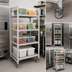 Thumbnail image #4 for Camshelving Premium 4-Tier Vented High-Density Mobile Starter Unit, 21 x 42 x 67-1/4 Inches, Speckled Gray
