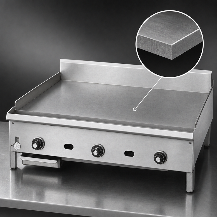 Product image #3 for Jade Range Supreme JGT-2424 24 Inch Countertop Gas Griddle with 1" Steel Plate