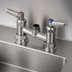 Thumbnail image #3 for Double Pantry Deck-Mount Mixing Faucet with Lever Handles, Quarter-Turn Ceramic Cartridges, and 4-Inch Centers, Less Nozzle