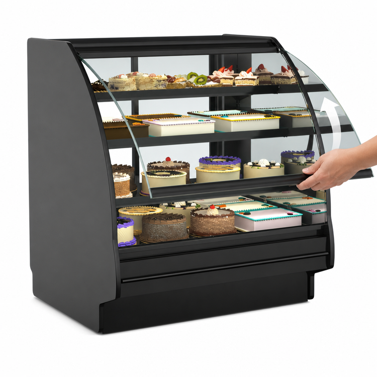 Product image #3 for Fusion Curved Refrigerated Service Case Merchandiser, Remote DX, 75-3/8-Inch