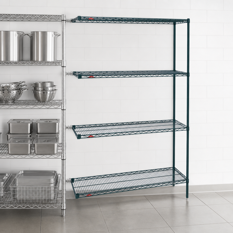 Product image #3 for Metro Super Erecta Add-On Wire Shelving Unit, 30 x 18 x 63 Inches, 4 Shelves, Metroseal 3 Epoxy Finish