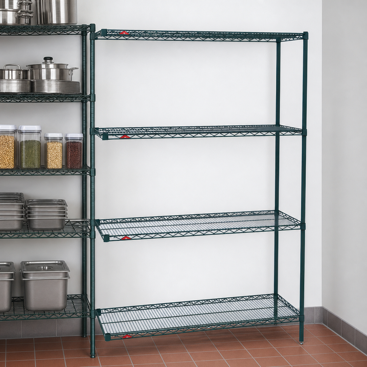 Product image #3 for Metro Super Erecta Add-On Wire Shelving Unit, 42"W x 24"D x 63"H, 4 Shelves, Metroseal 3 Epoxy Finish with Microban