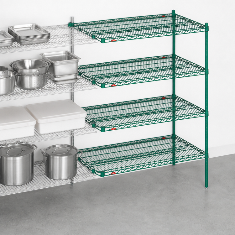 Product image #4 for Metro Super Erecta Add-On Wire Shelving Unit, 36W x 18D x 74H, 5 Shelves, Metroseal 3 Epoxy-Coated
