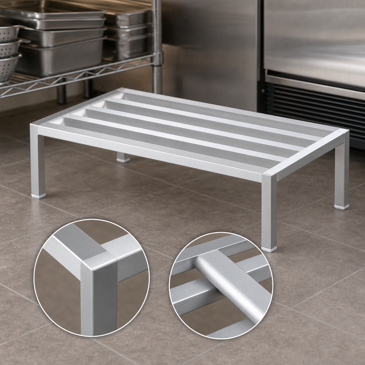 Product image #3 for Channel Manufacturing Standard Series Tubular Aluminum Dunnage Rack, 54 x 24 x 12 Inches, 2,200 lb. Capacity