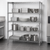 Thumbnail image #3 for Quantum 72 Inch W x 14 Inch D x 54 Inch H Stationary Wire Shelving Starter Kit, 4 Shelves, 304 Stainless Steel