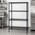 Thumbnail image #3 for Quantum 4-Shelf Wire Shelving Starter Kit, 36-Inch W x 30-Inch D x 86-Inch H, Stationary, Black Epoxy Finish