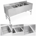 Thumbnail image #3 for John Boos Slim-Line 3-Compartment Stainless Steel Underbar Sink Unit, 36W x 18D x 32-1/2H