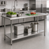 Thumbnail image #3 for BlendPort® Deluxe Series Stainless Steel Work Table with Adjustable Undershelf, 84 x 30 Inches