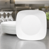 Thumbnail image #3 for Corelle Essentials Square Vitrelle Glass Salad Plate, 9-Inch, White, Case of 24