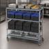 Thumbnail image #3 for MetroMax Q 4-Tier Mobile Polymer Shelving Cart, 72 x 24 Inches, 5-Inch Casters