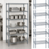 Thumbnail image #3 for Quantum 5-Shelf Wire Shelving Starter Kit, 36W x 18D x 63H, Gray Epoxy Antimicrobial Finish
