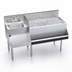 Thumbnail image #3 for Krowne Royal Series 54-Inch Right Ice Bin Underbar Cocktail Station with 18-Inch Blender Dump Sink and 10-Circuit Cold Plate