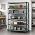 Thumbnail image #3 for Quantum 5-Tier Stationary Wire Plastic Mat Shelving Unit, 72-Inch W x 24-Inch D x 63-Inch H, Green Epoxy Coated