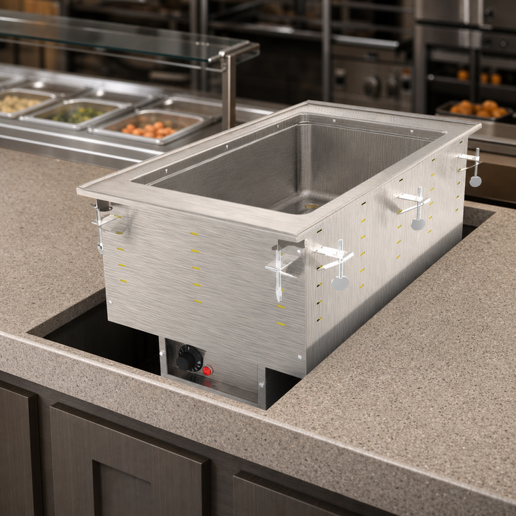 Product image #3 for Vollrath Drop-In Electric Hot Food Well, 1 Full-Size Pan, Wet Operation