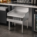 Thumbnail image #3 for Krowne Royal Series KR24-RG24 Freestanding Underbar Recessed Drainboard, 24 x 24 Inches, Stainless Steel, Removable Perforated Insert