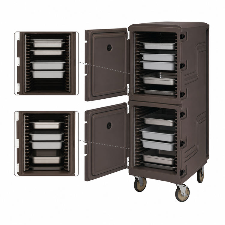 Product image #4 for Cambro Camcart Double-Cavity Insulated Tray and Sheet Pan Cart, 24-Rail
