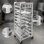 Thumbnail image #3 for Channel Manufacturing UR-13 Mobile Aluminum Universal Pan Rack, All-Welded, 13-Pan, 4.5-Inch Spacing, 25.5 x 26 x 70 Inches