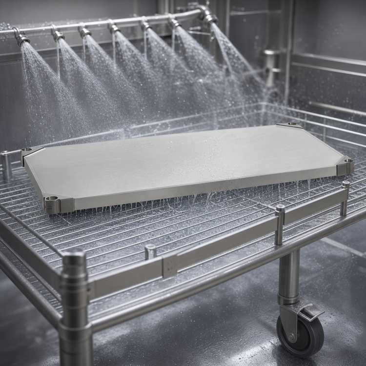Product image #3 for Metro Super Erecta 60-Inch x 14-Inch Solid Shelf, Type 304 Stainless Steel, Autoclavable/Cart-Washable