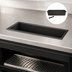 Thumbnail image #3 for Bar Maid Plastic Drop-In Bar Drain Tray with Drain Tube, Black, 14 x 5 x 3 Inches