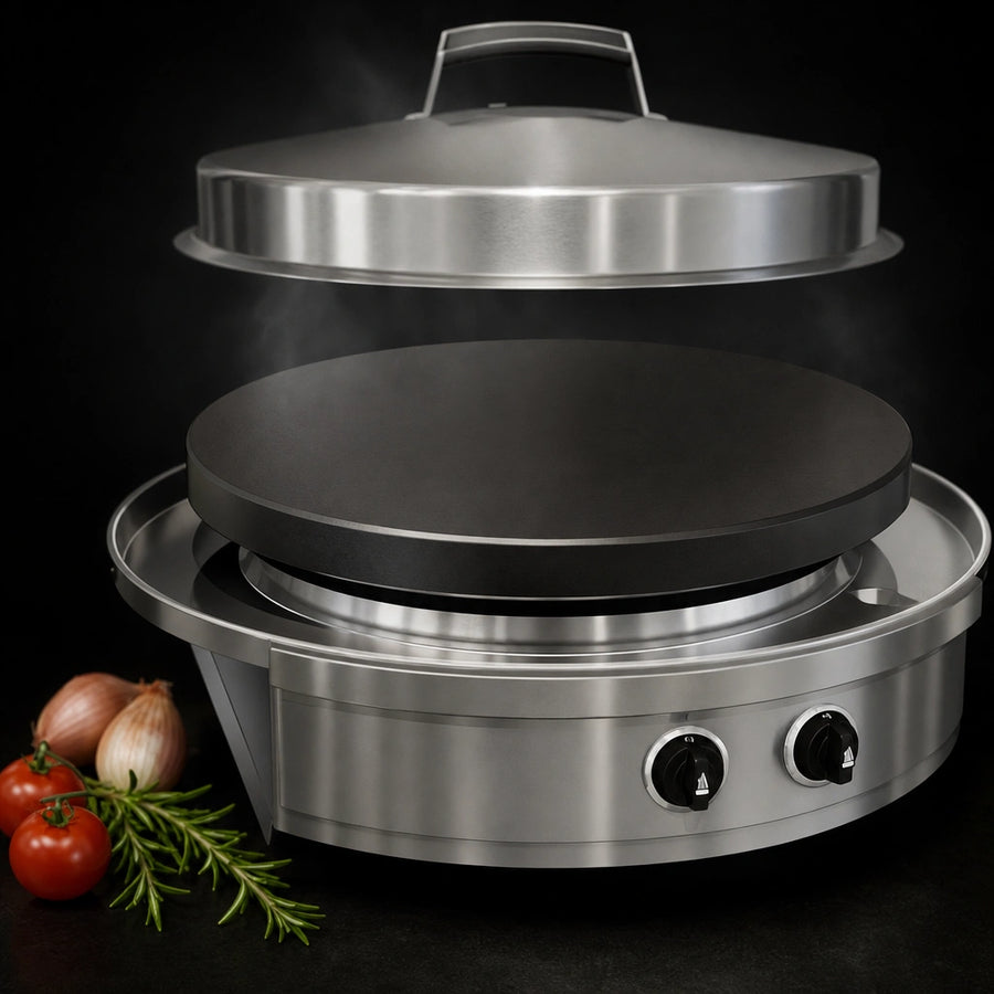 Circular Seasoned Steel Cooking Surface