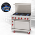 Thumbnail image #4 for American Range ARGF-6 36-Inch Green Flame Commercial Gas Range with 6 Open Burners and Standard Oven