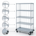 Thumbnail image #3 for Quantum Mobile Enclosure Cart with 5 Shelves, 36 x 24 x 70 Inches, Chrome Plated