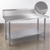 Thumbnail image #3 for Duke 48 Inch x 36 Inch Stainless Steel Work Table with 10 Inch Riser and Galvanized Undershelf