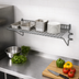Thumbnail image #3 for Eagle Snap-n-Slide 48-Inch x 12-Inch Wall-Mounted Wire Shelf, Pewter Gray Epoxy