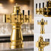 Thumbnail image #3 for Glastender Vienna 4-Faucet Polished Brass Glycol-Cooled Draft Dispensing Tower