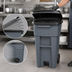 Thumbnail image #4 for BRUTE Standard 32 Gallon Rollout Trash Container with Hinged Lid